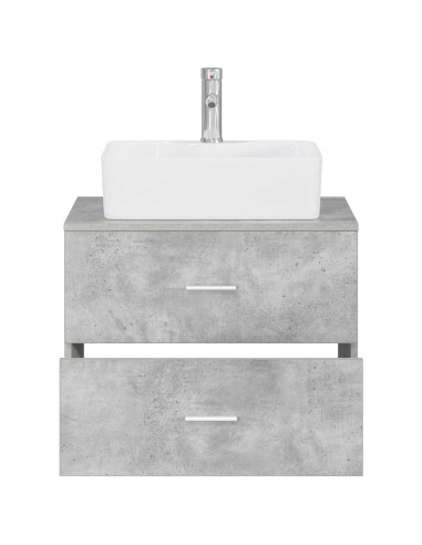 Set di mobili per il bagno Grigio Cemento Legno ingegnerizzato
