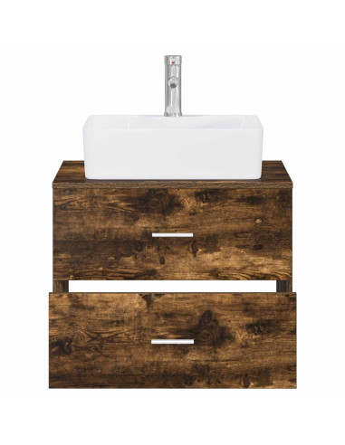Set di mobili per il bagno Rovere Fumo Legno ingegnerizzato