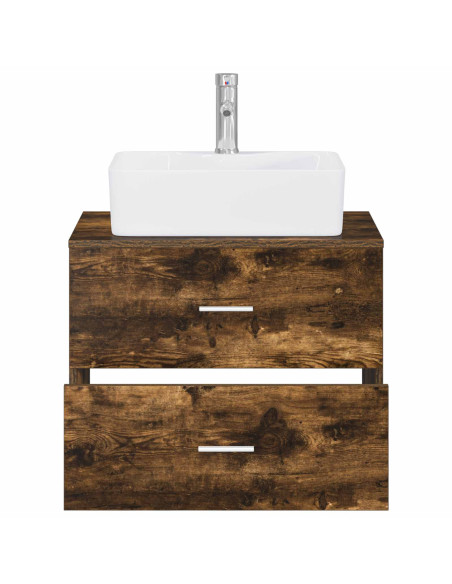 Set di mobili per il bagno Rovere Fumo Legno ingegnerizzato