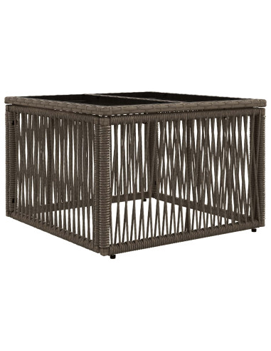 Set Divano da Giardino 7 pz Grigio polyrattan
