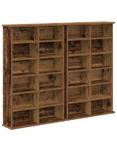 Mobile per CD 2 pz Legno antico 60 x 17 x 92 cm 2