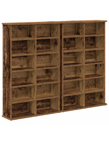Mobile per CD 2 pz Legno antico 60 x 17 x 92 cm