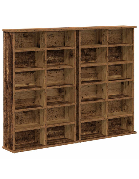 Mobile per CD 2 pz Legno antico 60 x 17 x 92 cm