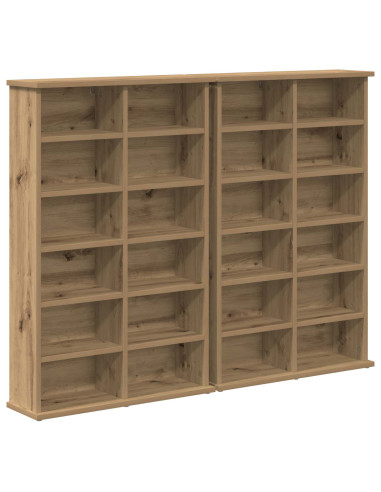 Mobile per CD 2 pz Rovere Artigianale 60 x 17 x 92 cm