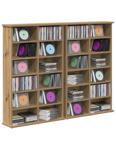 Mobile per CD 2 pz Rovere Artigianale 60 x 17 x 92 cm