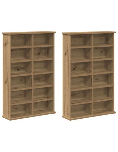 Mobile per CD 2 pz Rovere Artigianale 60 x 17 x 92 cm