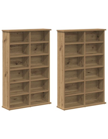 Mobile per CD 2 pz Rovere Artigianale 60 x 17 x 92 cm
