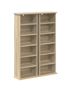 Mobile per CD 2 pz Rovere Sonoma 60 x 17 x 92 cm 2