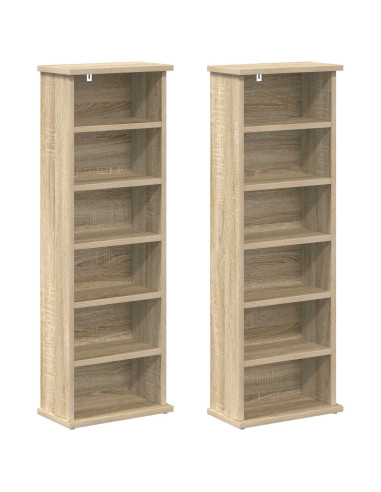 Mobile per CD 2 pz Rovere Sonoma 60 x 17 x 92 cm