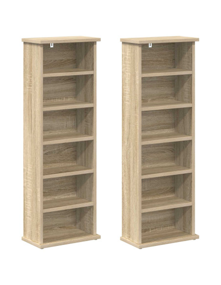 Mobile per CD 2 pz Rovere Sonoma 60 x 17 x 92 cm