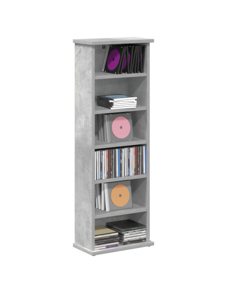Mobile per CD Grigio Cemento 60 x 17 x 92 cm