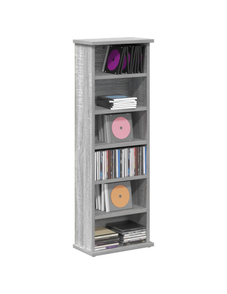 Mobile per CD Sonoma grigio 60 x 17 x 92 cm