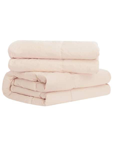 Set di Piumoni 2 pz 135 x 220 cm Kapok e Poliestere Beige