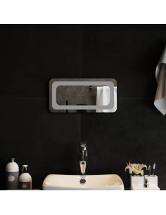 Specchio da bagno LED Trasparente 40 x 20 cm vetro temperato