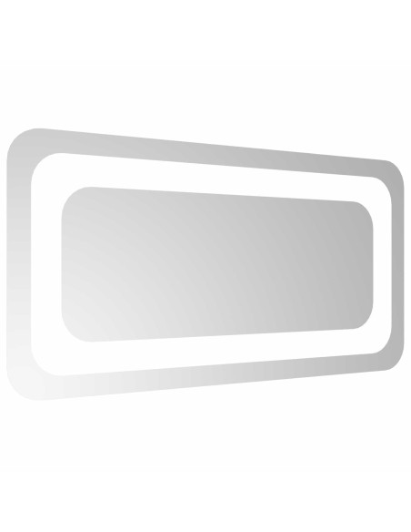 Specchio da bagno LED Trasparente 40 x 20 cm vetro temperato