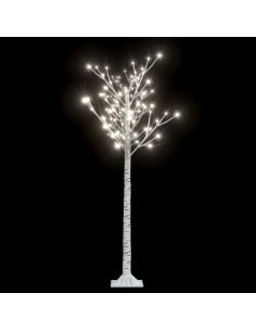 Albero Natale 156 LED 1,5m Salice Bianco Freddo Interno Esterno 2
