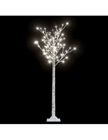 Albero Natale 156 LED 1,5m Salice Bianco Freddo Interno Esterno