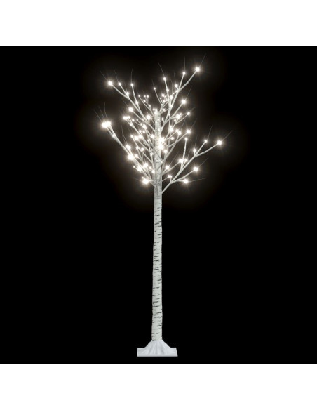 Albero Natale 156 LED 1,5m Salice Bianco Freddo Interno Esterno