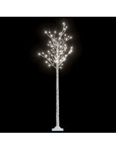 Albero Natale 200 LED 1,8m Salice Bianco Freddo Interno Esterno 2