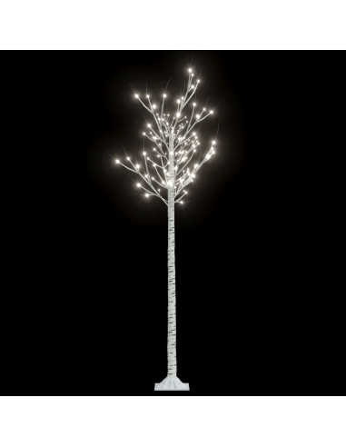 Albero Natale 200 LED 1,8m Salice Bianco Freddo Interno Esterno