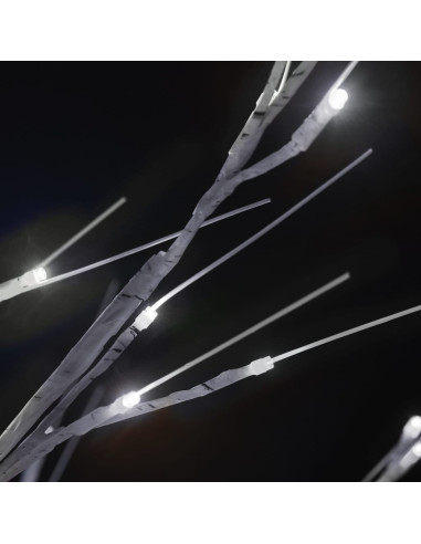 Albero Natale 200 LED 1,8m Salice Bianco Freddo Interno Esterno