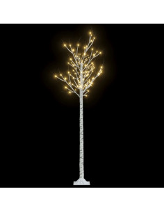 Albero Natale 200 LED 1,8 m Salice Bianco Caldo Interno Esterno 2