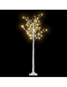 Albero Natale 156 LED 1,5 m Salice Bianco Caldo Interno Esterno 2