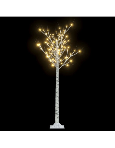 Albero Natale 156 LED 1,5 m Salice Bianco Caldo Interno Esterno