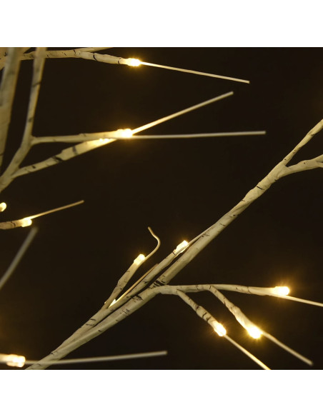 Albero Natale 156 LED 1,5 m Salice Bianco Caldo Interno Esterno