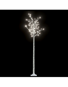 Albero Natale 220 LED 2,2m Salice Bianco Freddo Interno Esterno 2