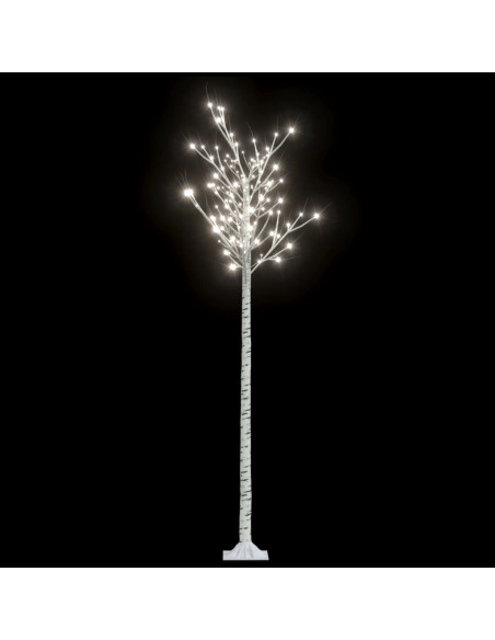 Albero Natale 220 LED 2,2m Salice Bianco Freddo Interno Esterno