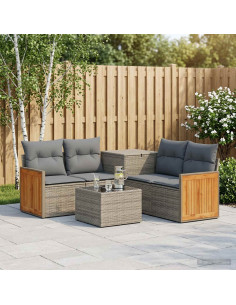 Set di divani 6 pz Grigio e Grigio Scuro