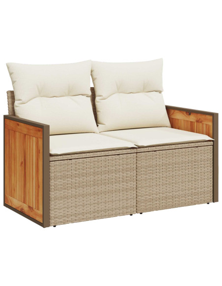 Set di divani 6 pz Beige e Bianco Crema