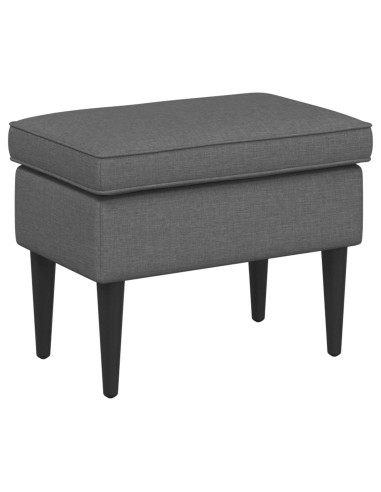 Poltrona con Ottomano 2 pz Grigio Scuro Tessuto