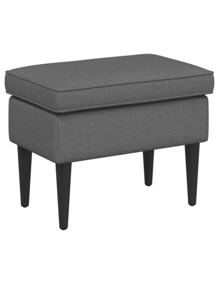 Poltrona con Ottomano 2 pz Grigio Scuro Tessuto