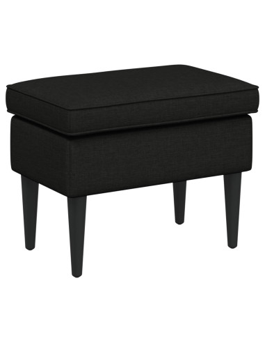 Poltrona con Ottomano 2 pz Nero Tessuto