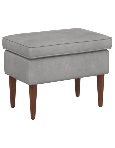 Poltrona con Ottomano 2 pz Grigio Chiaro Velluto