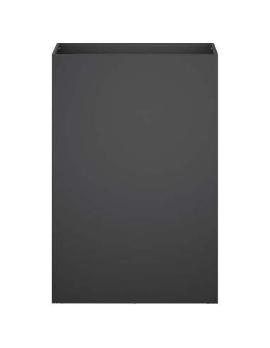 Vaso da giardino 2 pz Nero 50 x 30 x 75 cm