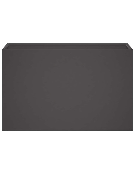 Vaso da giardino 2 pz Nero 80 x 30 x 40 cm