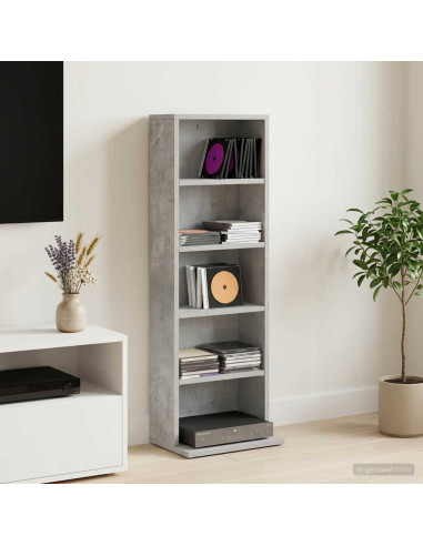 Mobile per CD Grigio Cemento 33 x 23,5 x 97,5 cm