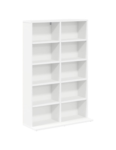 Mobile per CD 2 pz Bianco 65 x 23,5 x 97,5 cm