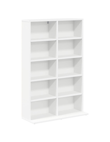 Mobile per CD 2 pz Bianco 65 x 23,5 x 97,5 cm
