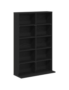 Mobile per CD Rovere Nero 65 x 23,5 x 97,5 cm 2