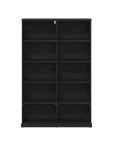 Mobile per CD Rovere Nero 65 x 23,5 x 97,5 cm