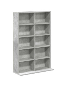 Mobile per CD Grigio Cemento 65 x 23,5 x 97,5 cm 2