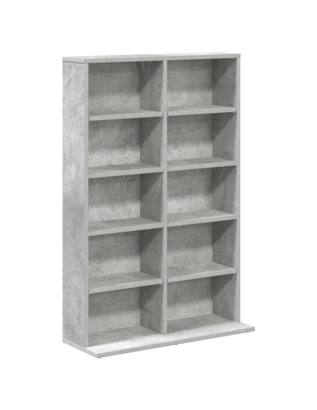 Mobile per CD Grigio Cemento 65 x 23,5 x 97,5 cm