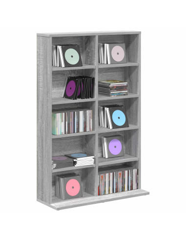 Mobile per CD Sonoma grigio 65 x 23,5 x 97,5 cm