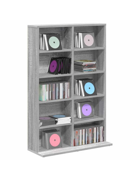 Mobile per CD Sonoma grigio 65 x 23,5 x 97,5 cm
