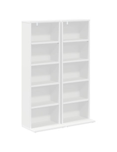 Mobile per CD 2 pz Bianco 33 x 23,5 x 97,5 cm 2