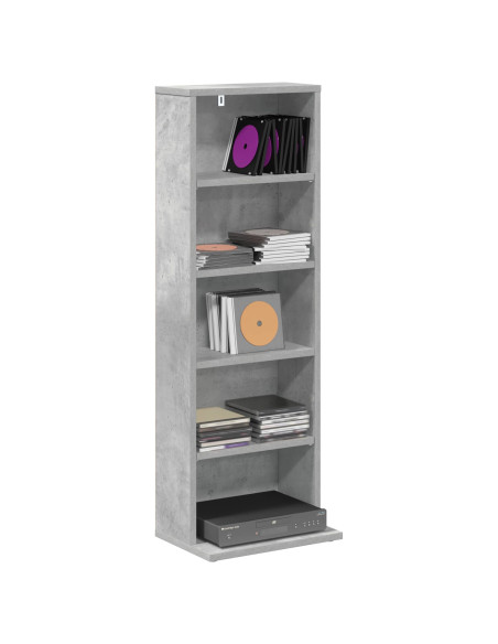 Mobile per CD Grigio Cemento 33 x 23,5 x 97,5 cm